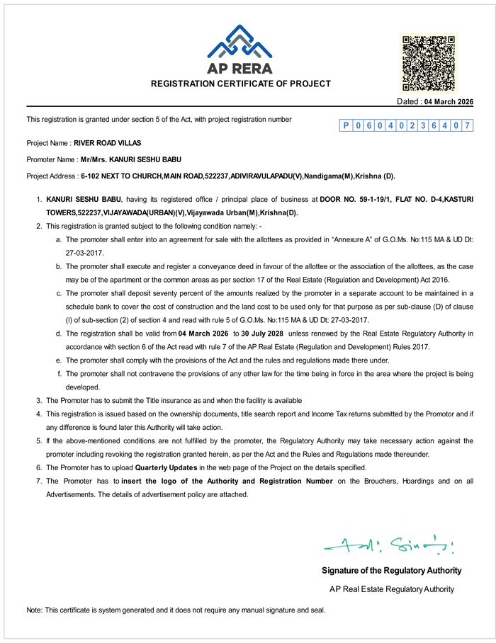 RERA Registration Certificate